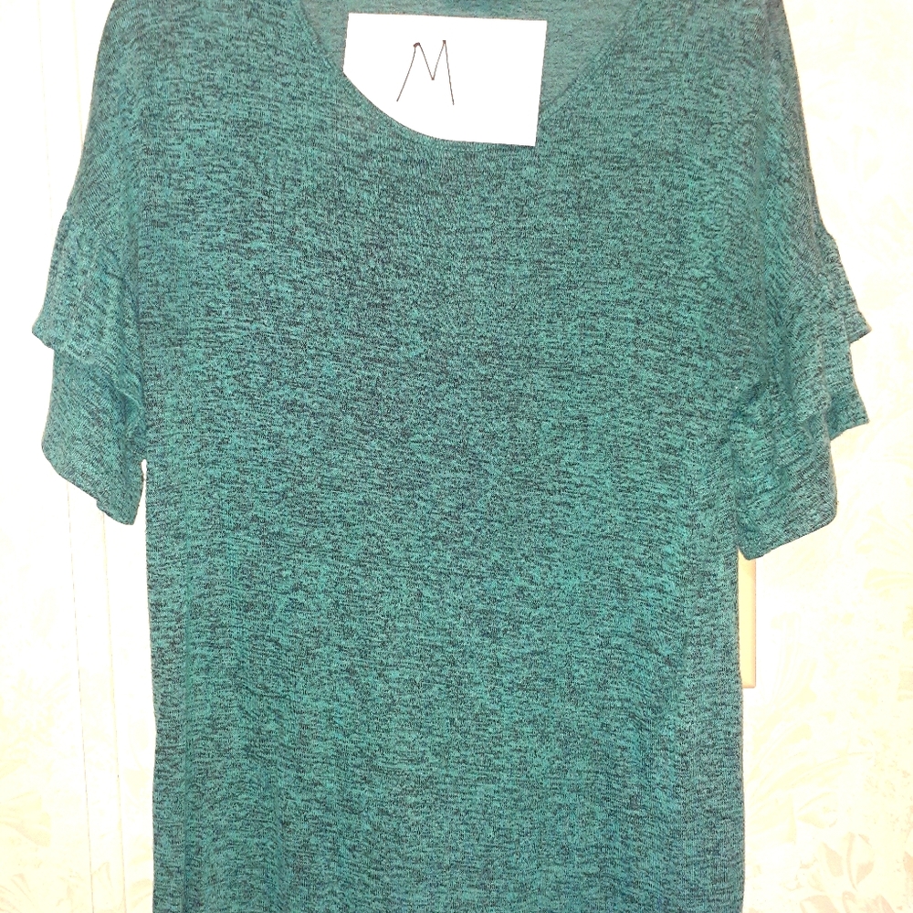 Green and Black Blouse